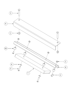 Rear Bumper Diagram and Parts List for M48-KWS 53AB5D4M150-17-HP Cub Cadet Lawn Tractor